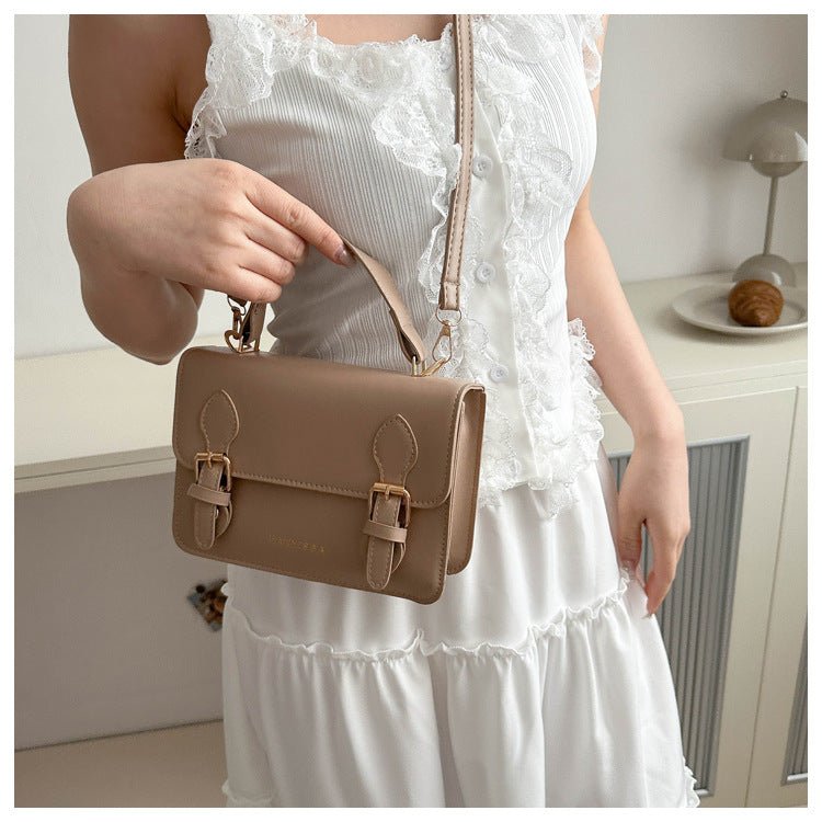 Women's Leather Crossbody Handbag – Vintage Small Shoulder Bag with Top Handle - MONTIRES