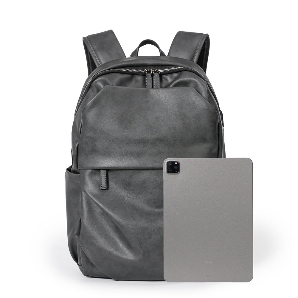 Simple Gray Men's Backpack Computer Travel