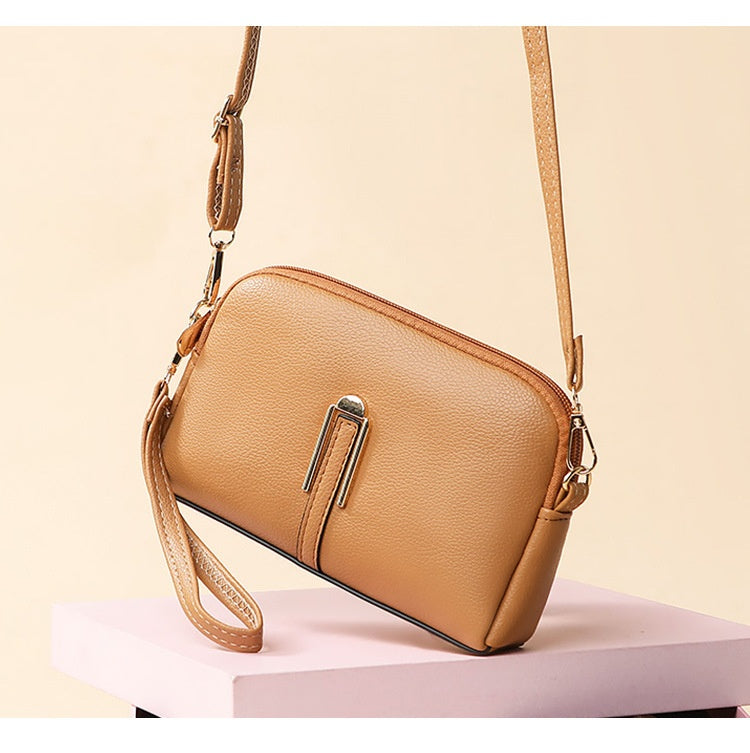 Minimalist Leather Shoulder Bag – Women's Everyday Small Crossbody Purse