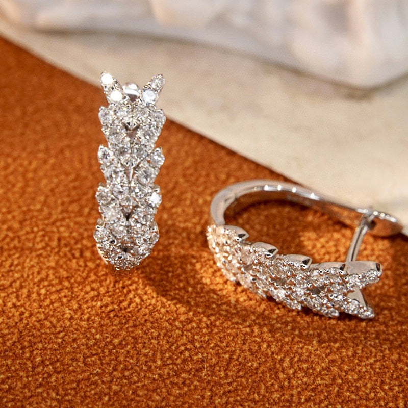 Wheat Leaf Micro Inlaid Zircon Ornament