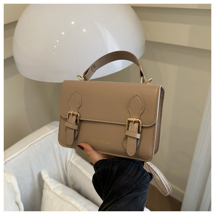 Women's Leather Crossbody Handbag – Vintage Small Shoulder Bag with Top Handle
