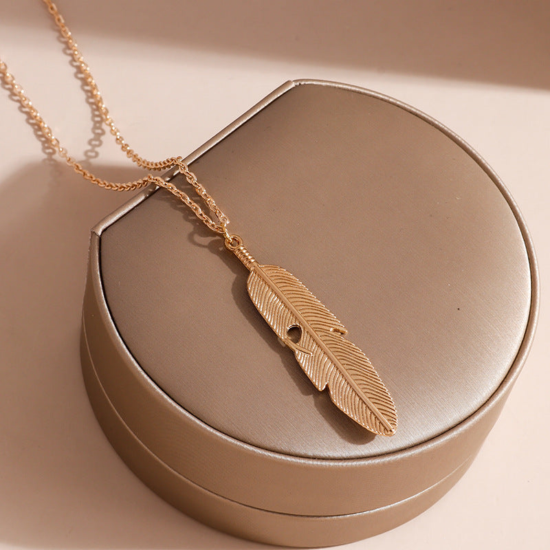 Retro Feather Tassel Necklace For Women