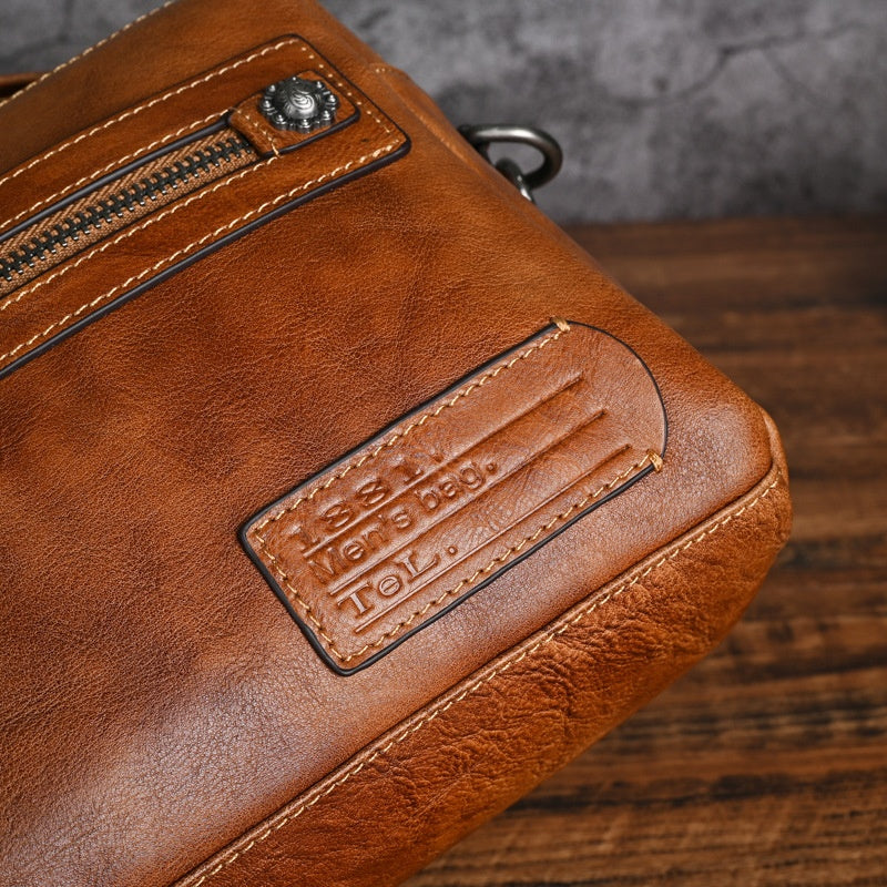Men's Real-leather Bag Trendy New Men