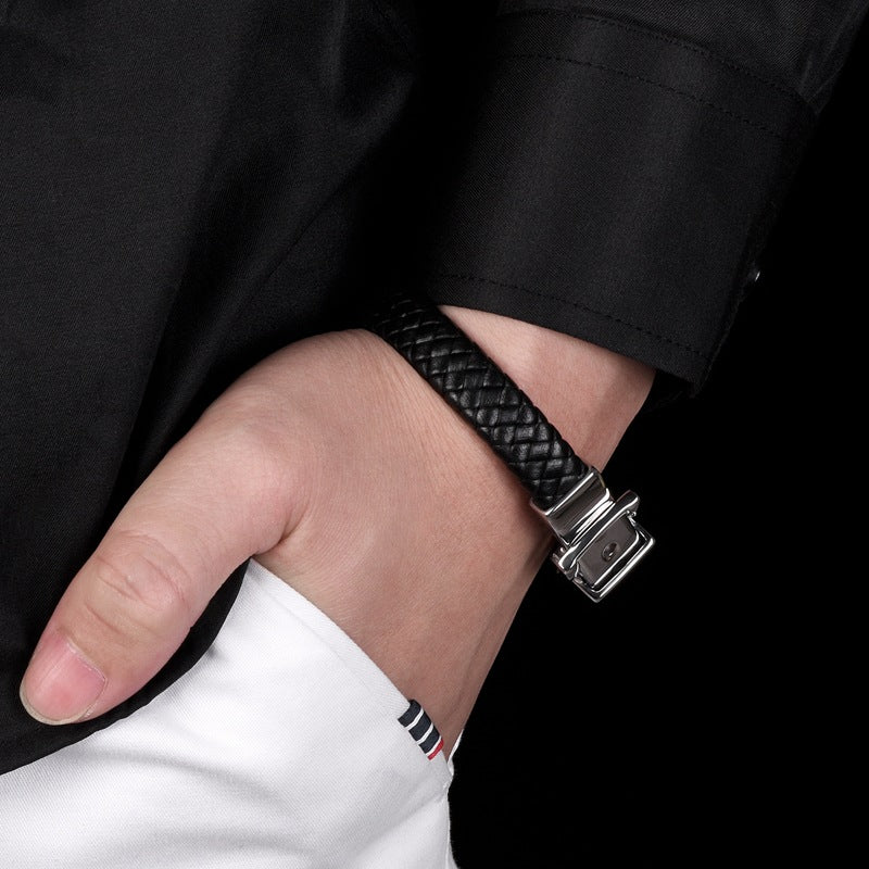 Leather Braided Trendy Men's Bracelet