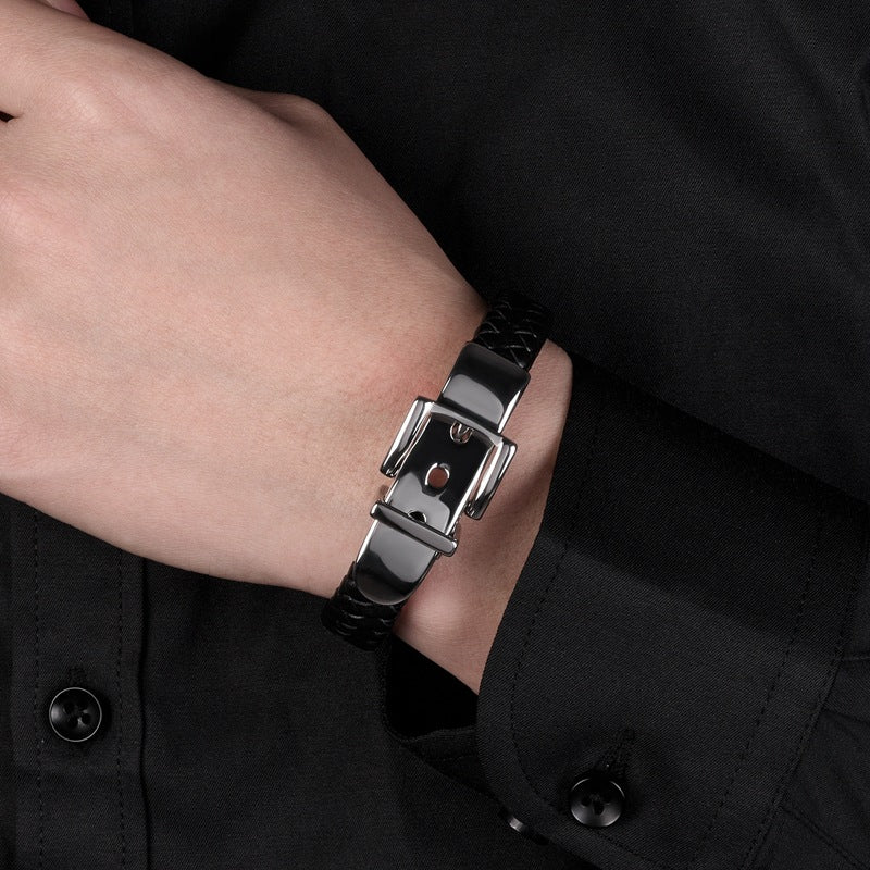 Leather Braided Trendy Men's Bracelet