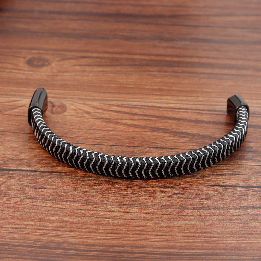 Men's Charm Titanium Steel Wire Bracelet Magnet Socket Bracelet