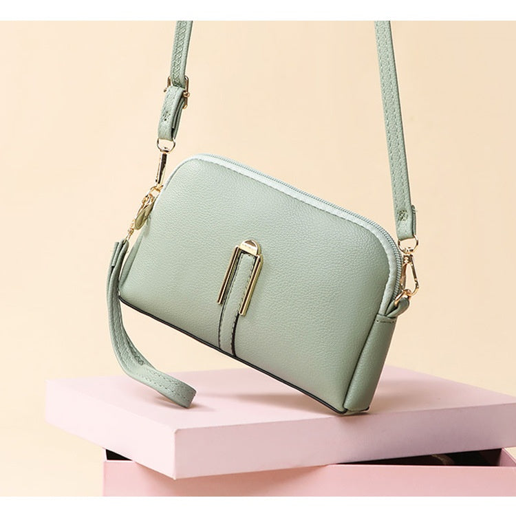 Minimalist Leather Shoulder Bag – Women's Everyday Small Crossbody Purse