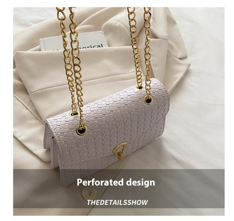 Women's Classic Woven Lock Small Square Bag