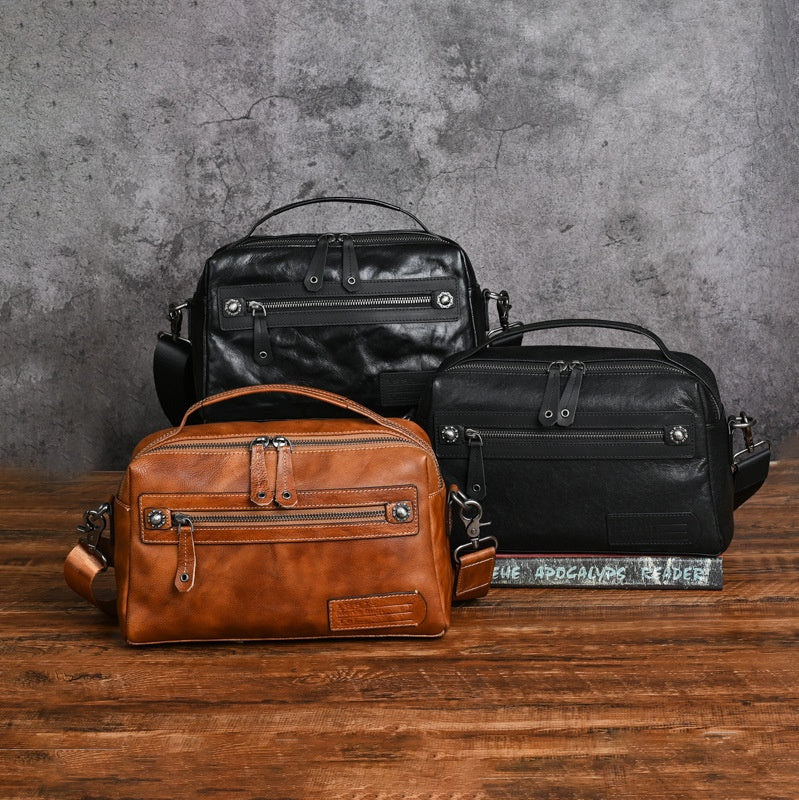Men's Real-leather Bag Trendy New Men