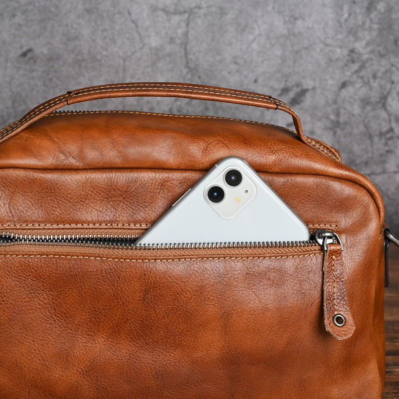 Men's Real-leather Bag Trendy New Men