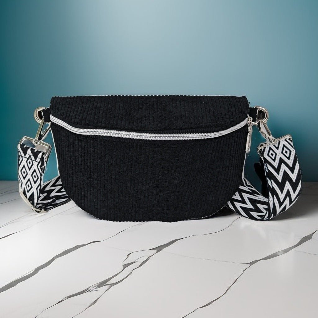 Large Capacity Female Shell Corduroy Shoulder Bag - MONTIRES