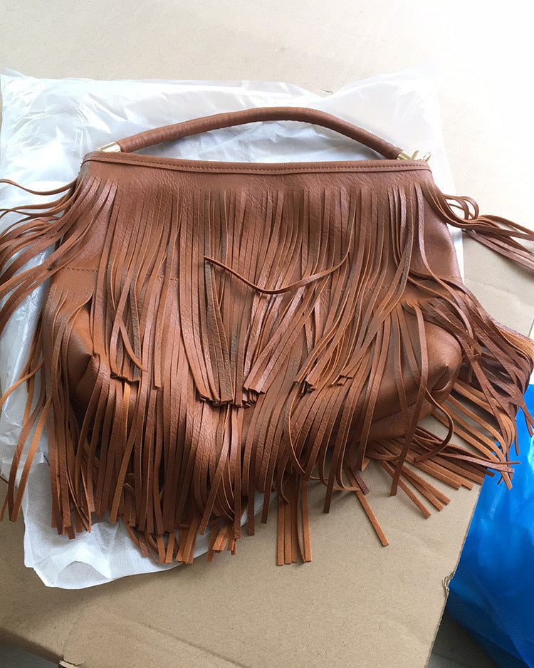 Double-sided Fashion Personalized Tassel Handbag