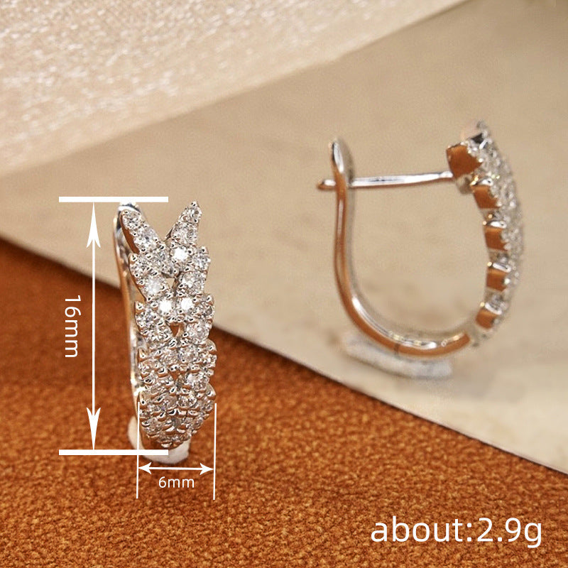 Wheat Leaf Micro Inlaid Zircon Ornament