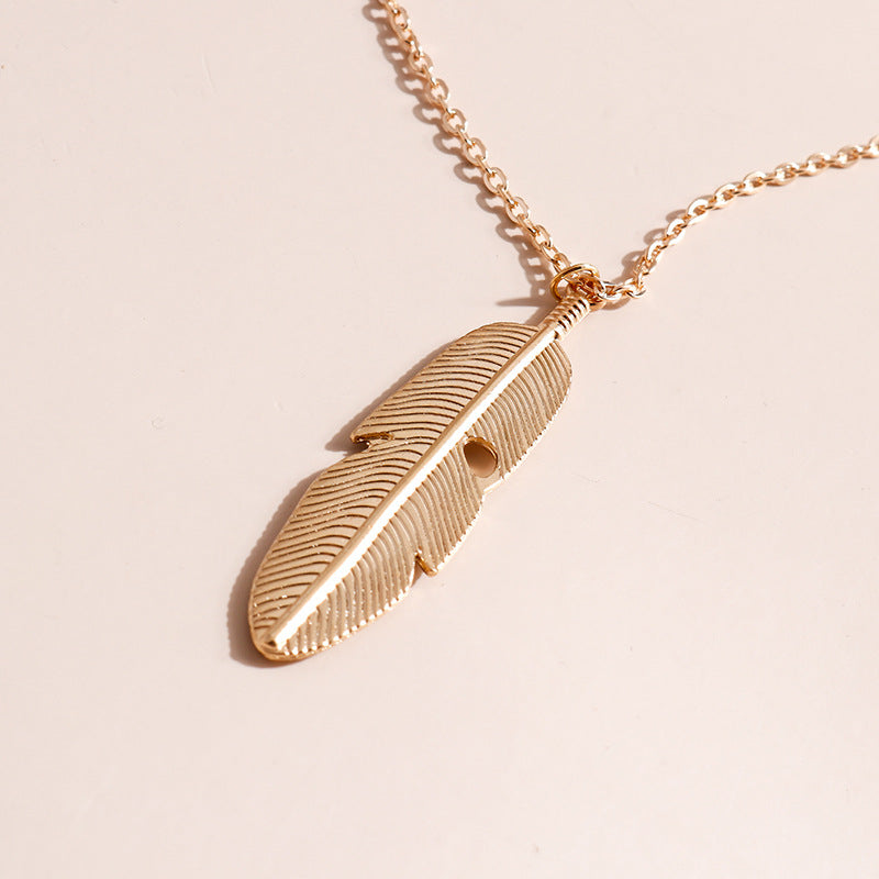 Retro Feather Tassel Necklace For Women