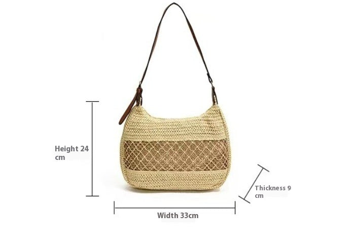 Women's Casual Simple Straw Cross Body Bag