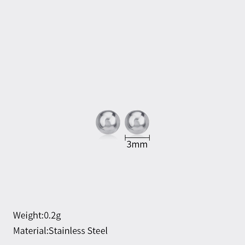 Simple Stainless Steel Stud Earrings Niche Design