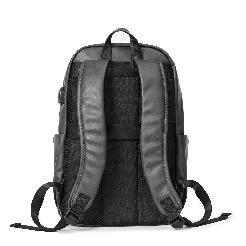 Simple Gray Men's Backpack Computer Travel