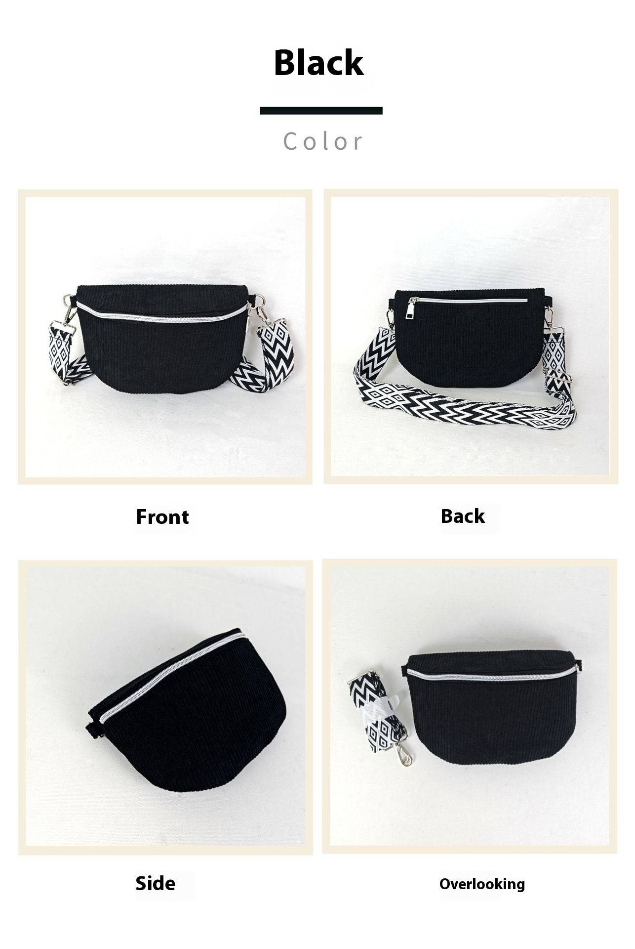 Large Capacity Female Shell Corduroy Shoulder Bag - MONTIRES