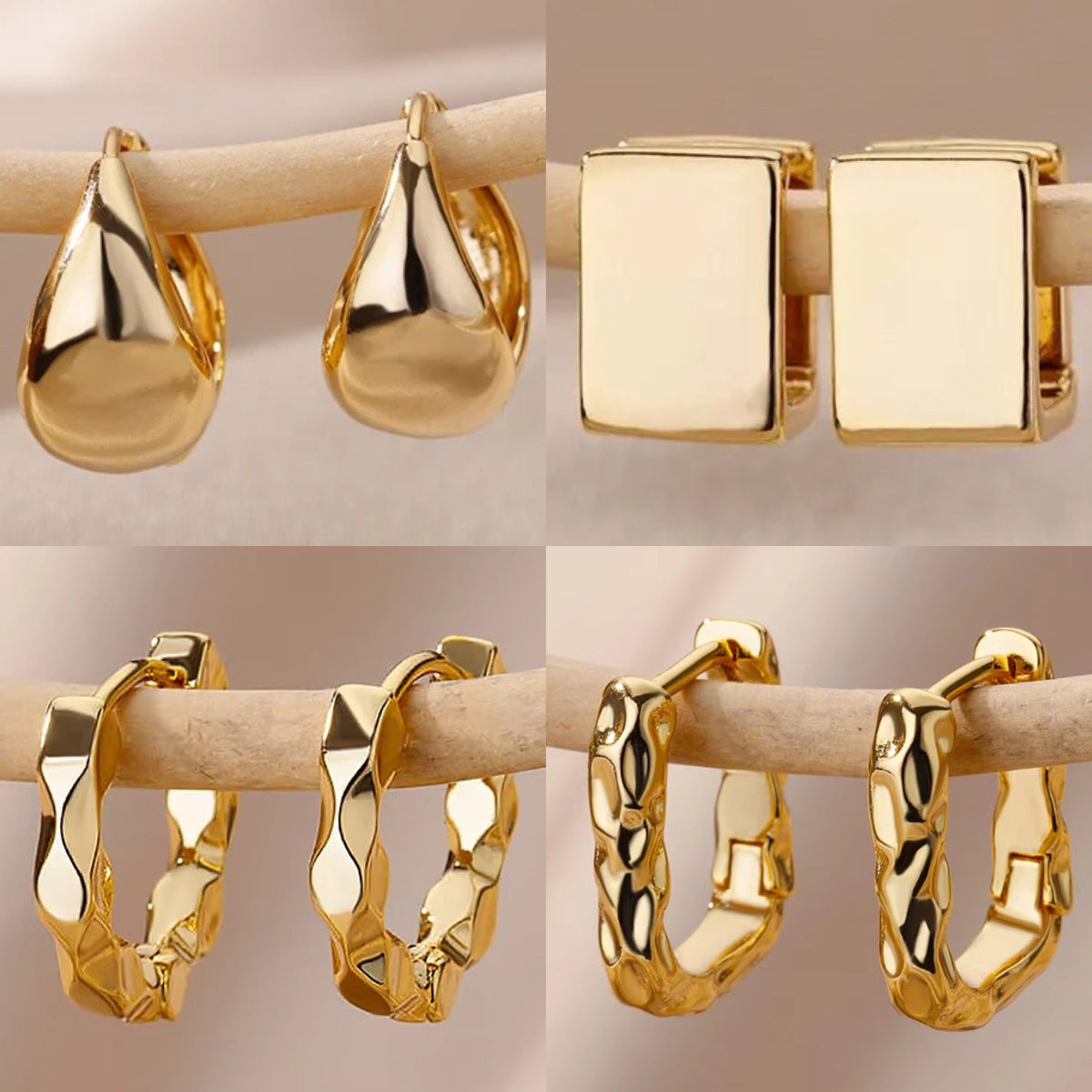 Women's Fashionable All-match Geometric Three-dimensional Earrings