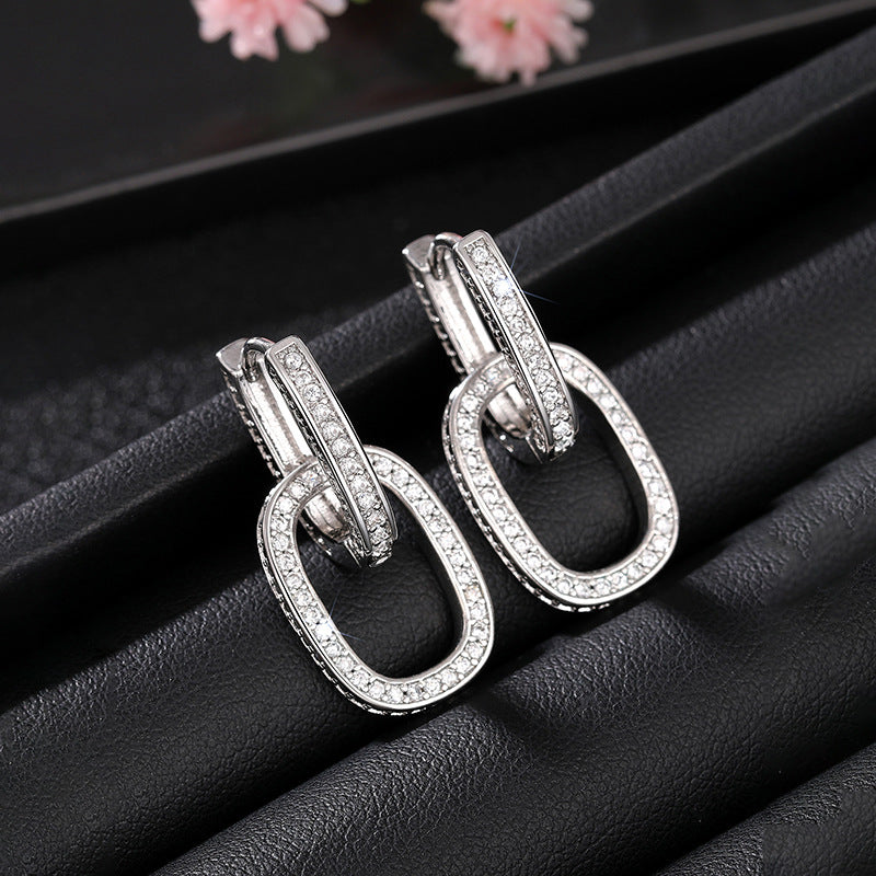 Design Sense Earrings Female Personality Buckle