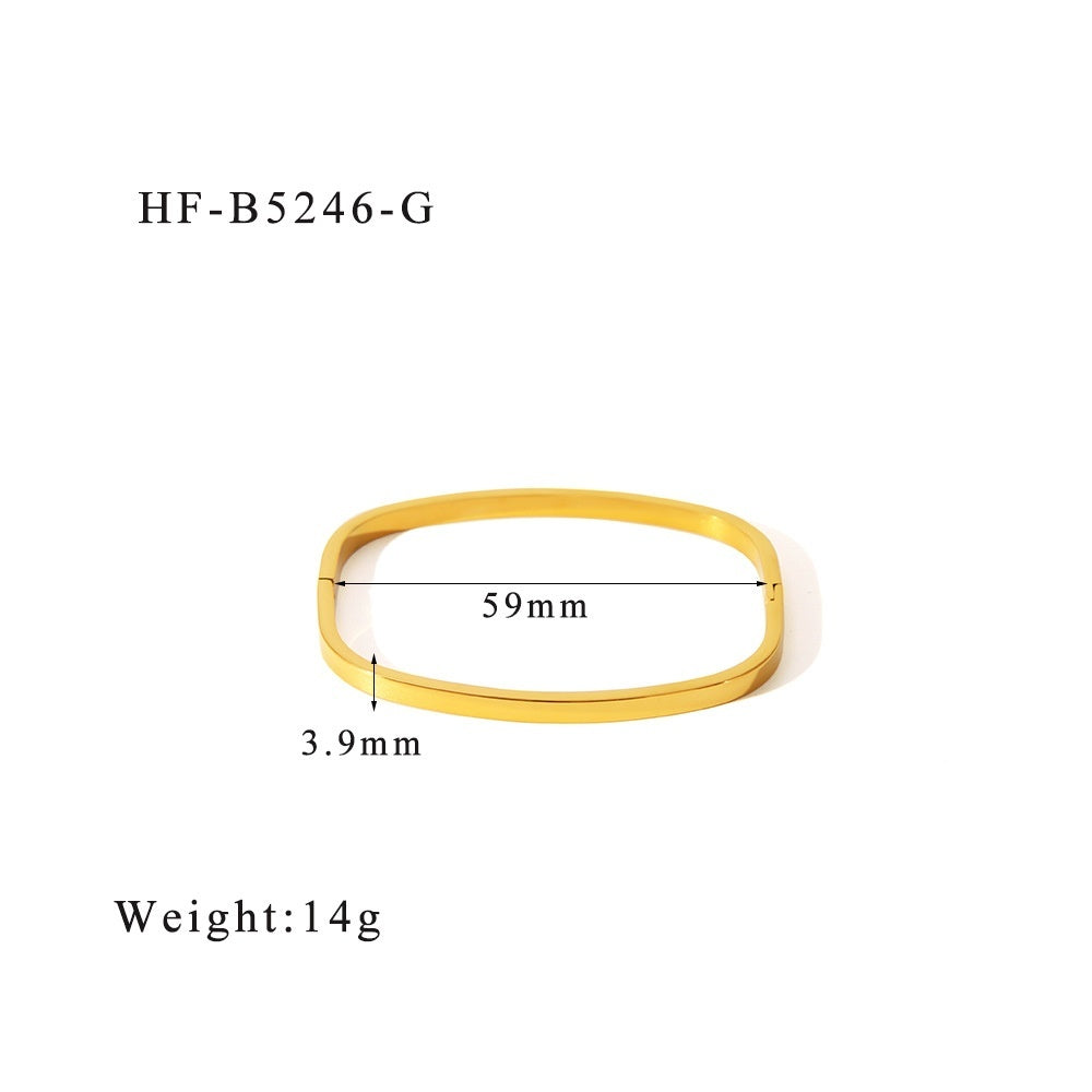 Stainless Steel Gold Plating Mirror Polishing Personality Ladies' Bracelet