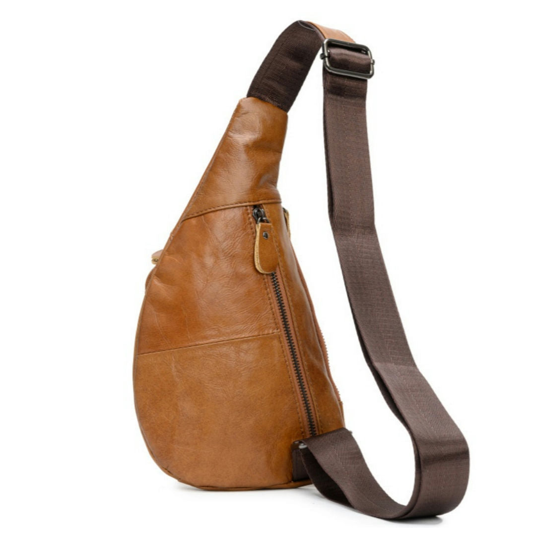 Casual Cowhide Crossbody Genuine Leather Chest Bag For Men