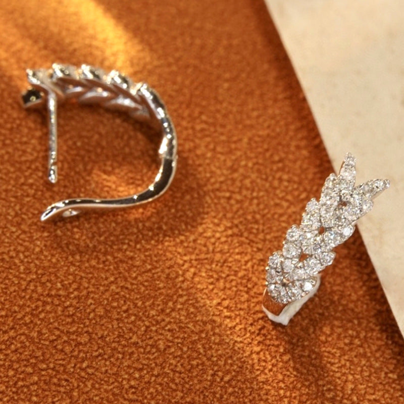 Wheat Leaf Micro Inlaid Zircon Ornament