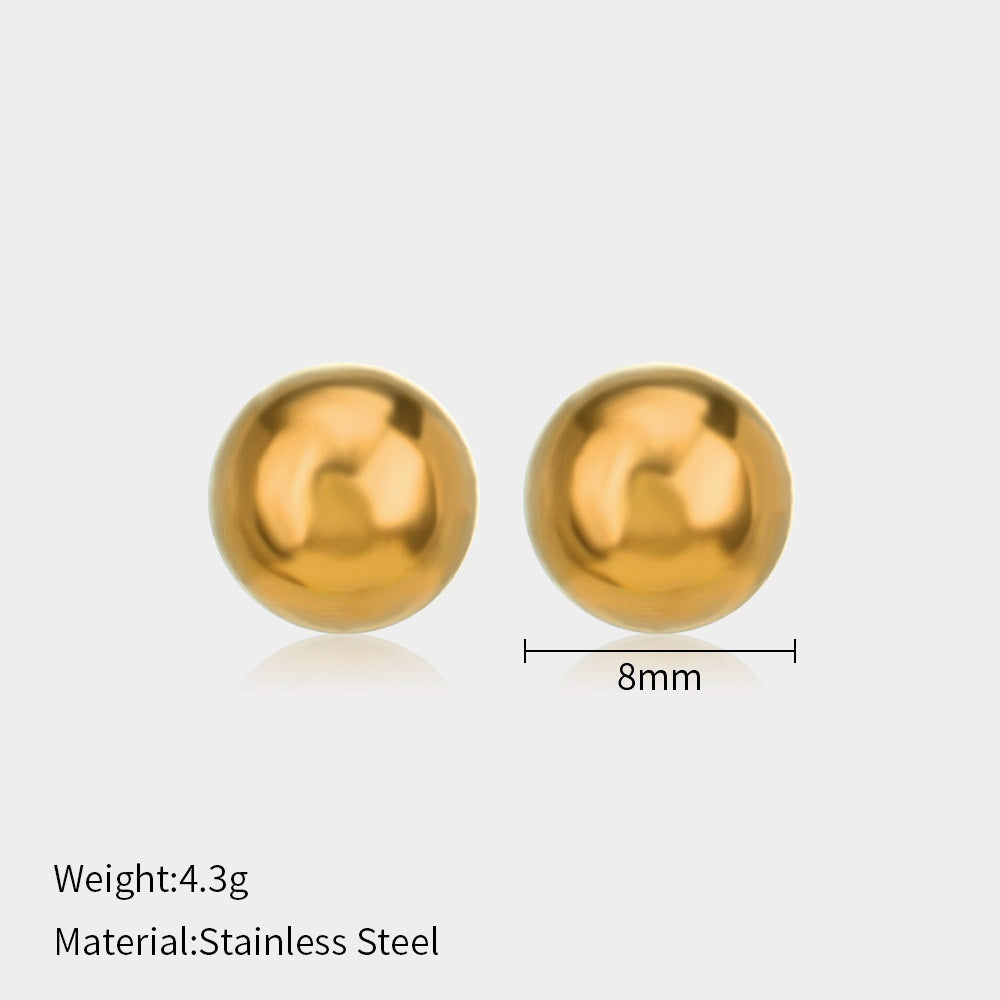 Simple Stainless Steel Stud Earrings Niche Design