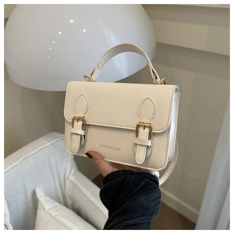 Women's Leather Crossbody Handbag – Vintage Small Shoulder Bag with Top Handle