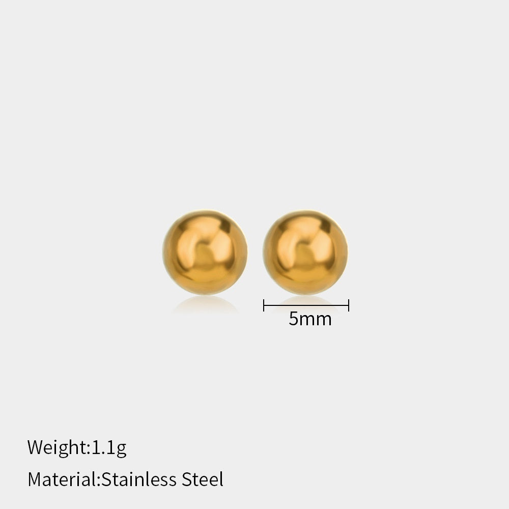Simple Stainless Steel Stud Earrings Niche Design