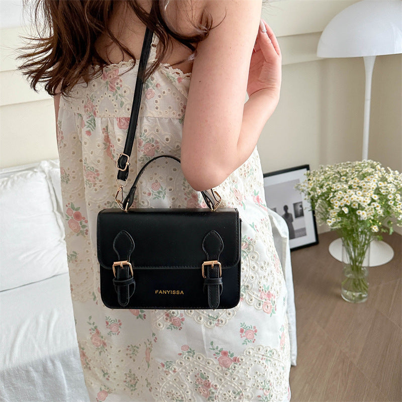 Women's Leather Crossbody Handbag – Vintage Small Shoulder Bag with Top Handle
