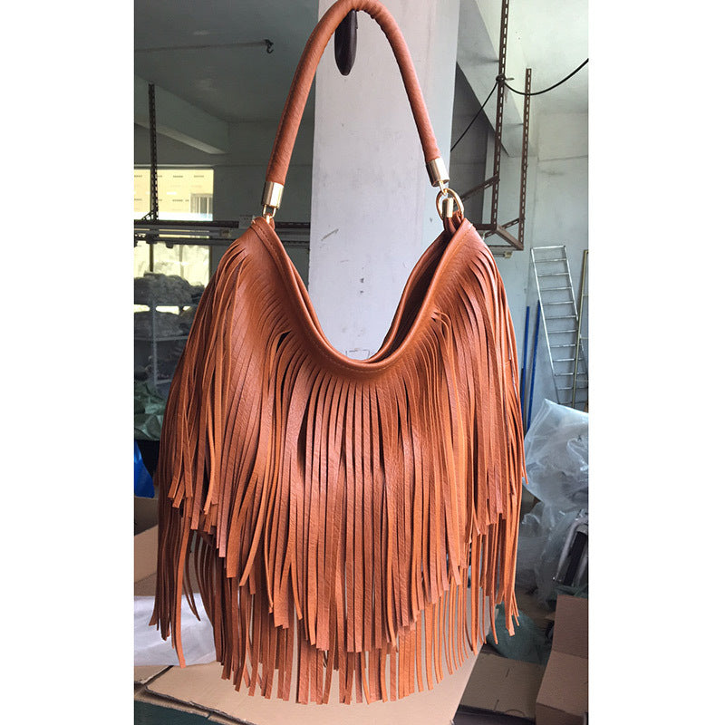 Double-sided Fashion Personalized Tassel Handbag