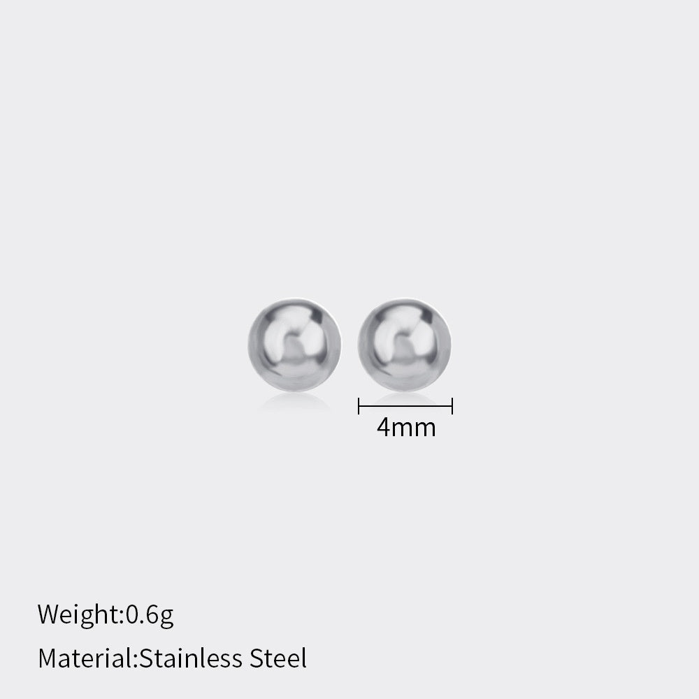 Simple Stainless Steel Stud Earrings Niche Design