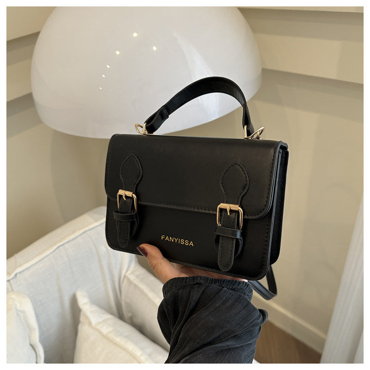 Women's Leather Crossbody Handbag – Vintage Small Shoulder Bag with Top Handle