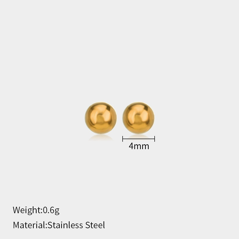 Simple Stainless Steel Stud Earrings Niche Design