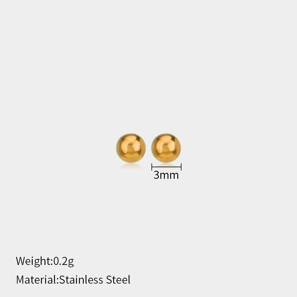 Simple Stainless Steel Stud Earrings Niche Design