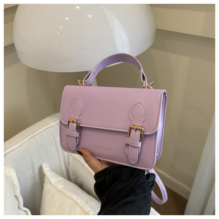 Women's Leather Crossbody Handbag – Vintage Small Shoulder Bag with Top Handle