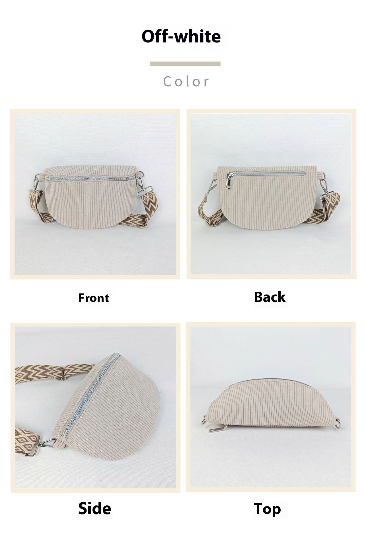 Large Capacity Female Shell Corduroy Shoulder Bag - MONTIRES