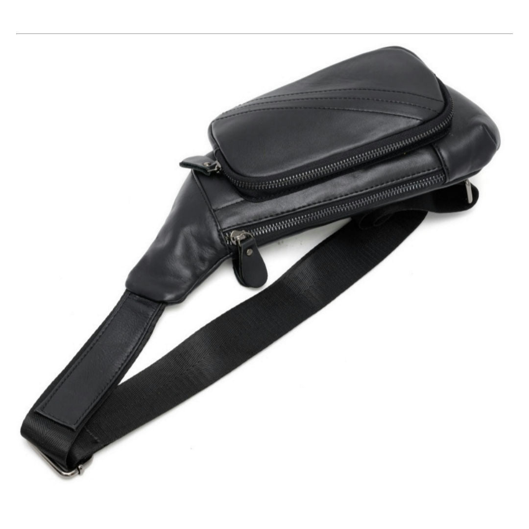 Casual Cowhide Crossbody Genuine Leather Chest Bag For Men