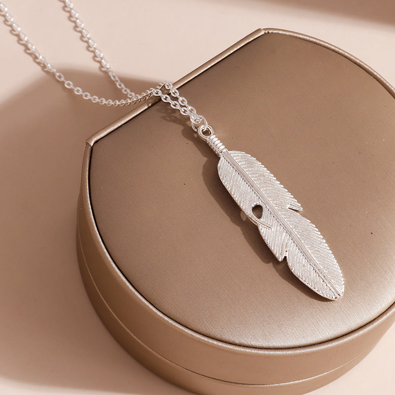 Retro Feather Tassel Necklace For Women