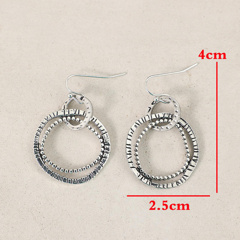Women's Fashionable Irregular Ring Alloy Earrings