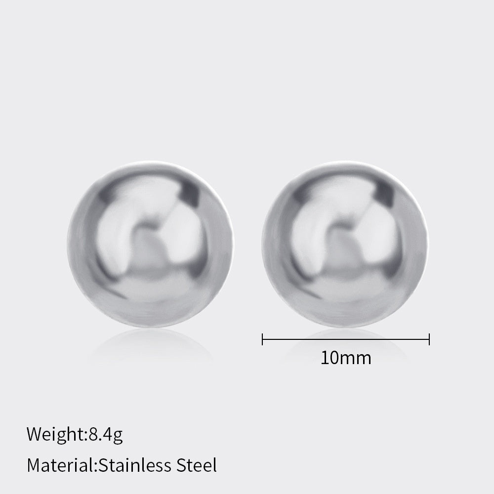 Simple Stainless Steel Stud Earrings Niche Design