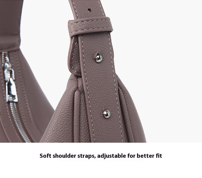 Women's Minimalist Hobo Bag – Modern Eco Leather Shoulder Purse for Everyday Wear
