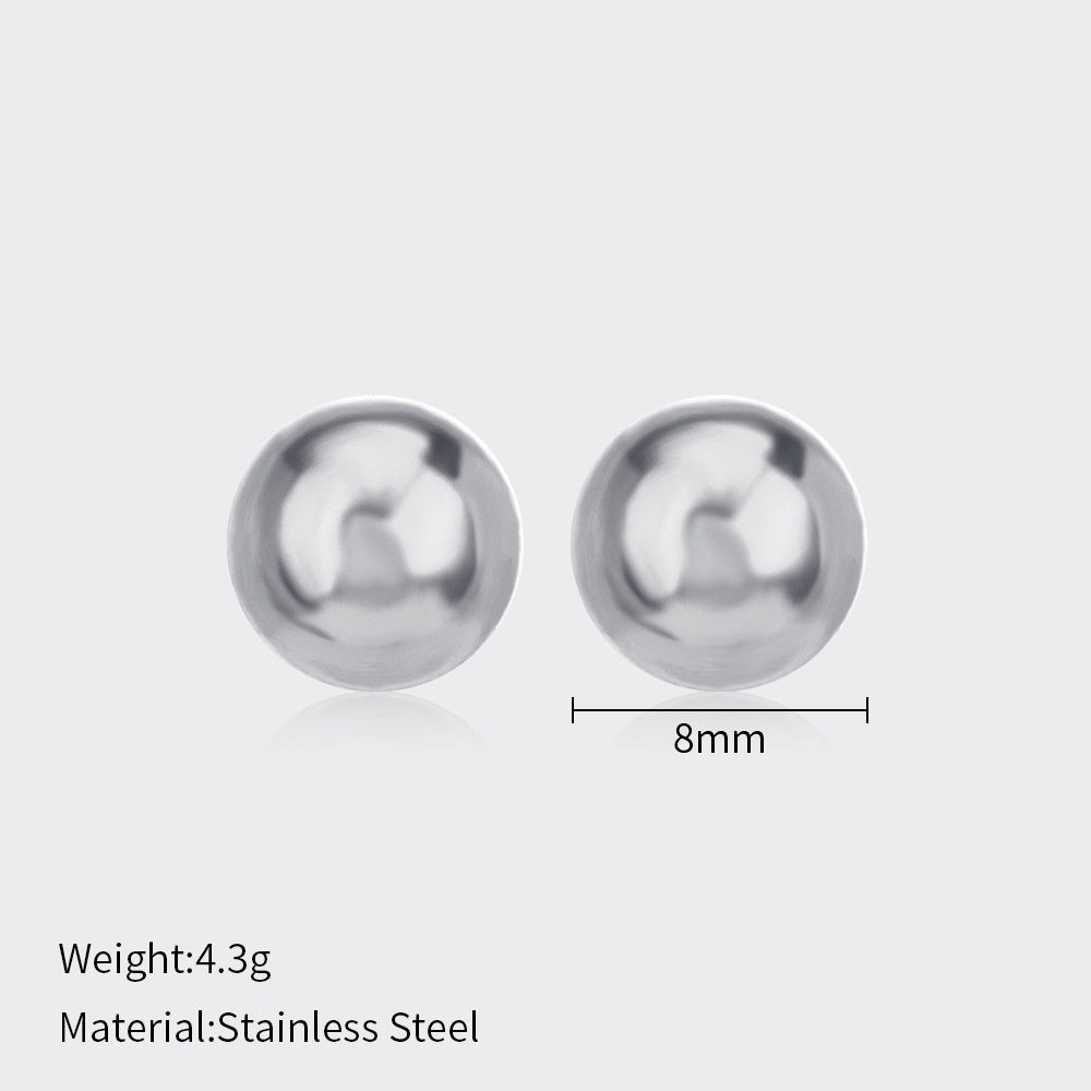 Simple Stainless Steel Stud Earrings Niche Design