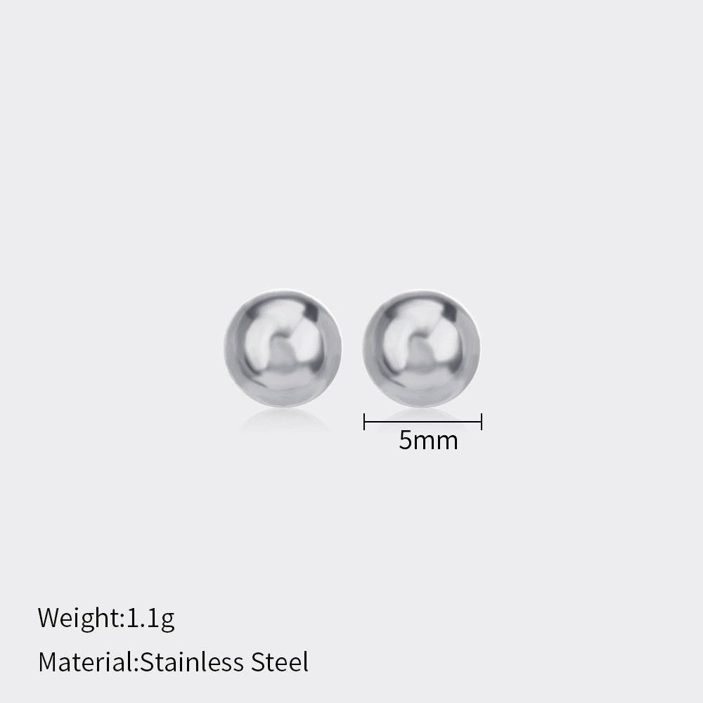 Simple Stainless Steel Stud Earrings Niche Design