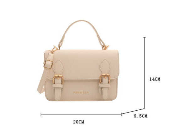 Women's Leather Crossbody Handbag – Vintage Small Shoulder Bag with Top Handle