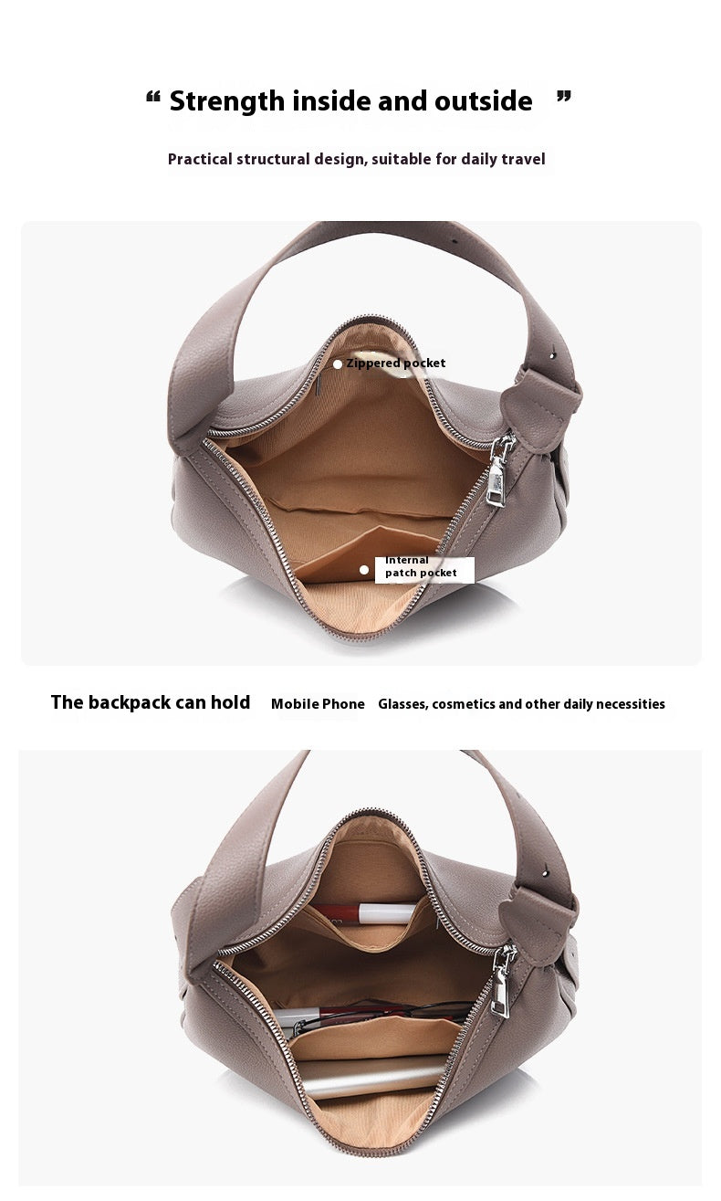Women's Minimalist Hobo Bag – Modern Eco Leather Shoulder Purse for Everyday Wear