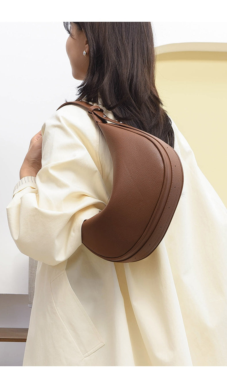 Women's Minimalist Hobo Bag – Modern Eco Leather Shoulder Purse for Everyday Wear