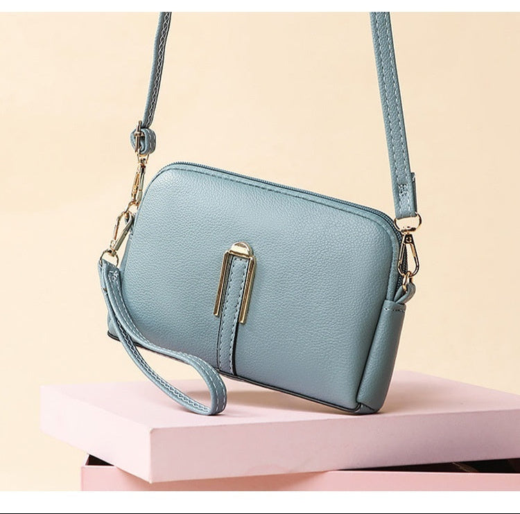 Minimalist Leather Shoulder Bag – Women's Everyday Small Crossbody Purse
