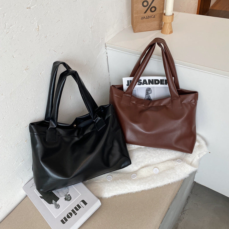 Women's Simple Trendy Solid Color Handbag